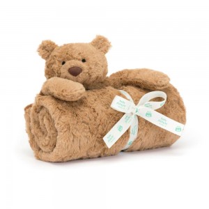 Bebé Jellycat Bartholomew Bear Blankie,56cm x 70cm x 9cm Marrom | Portugal ABCKR-4927