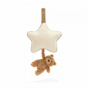 Bebé Jellycat Bartholomew Bear Musical Pull,30cm x 18cm x 5cm Marrom | Portugal OGJPF-1067
