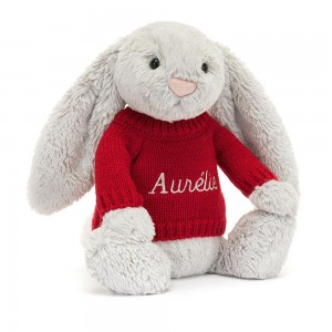 Bebé Jellycat Bashful Coelhinha,31cm x 12cm x 9cm Cinzentas | Portugal OVLXU-1082