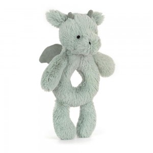 Bebé Jellycat Bashful Dragon Ring Rattle,18cm x 8cm x 2cm Verdes | Portugal RSVMC-7329