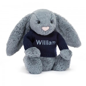 Bebé Jellycat Bashful Dusky Coelhinha,31cm x 12cm x 9cm Azuis | Portugal WPJOH-0437
