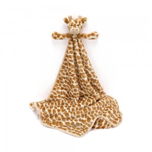 Bebé Jellycat Bashful Giraffe Blankie,56cm x 70cm x 9cm Laranja | Portugal FNOBV-2864