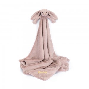 Bebé Jellycat Bashful Luxe Coelhinha Blankie,56cm x 70cm x 9cm Rosa | Portugal OHICB-9603