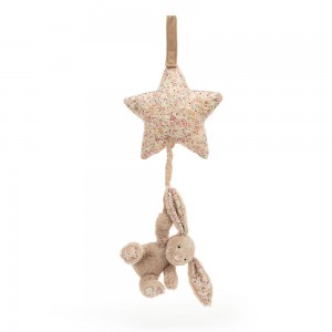 Bebé Jellycat Blossom Bea Coelhinha Musical Pull,30cm x 19cm x 3cm Bege | Portugal TWVFA-4392