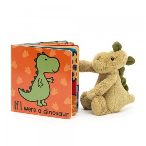 Bebé Jellycat If I Were A Dinosaur and Bashful Dino Small, Verdes | Portugal VPJWH-2958