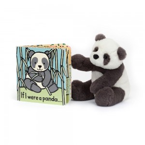Bebé Jellycat If I Were A Panda and Harry Panda Cub Small, Pretas | Portugal HICOE-8460