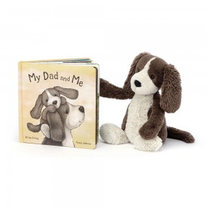 Bebé Jellycat My Dad and Me and Bashful Fudge Puppy Medium, Marrom | Portugal ZCDYM-8431