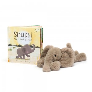 Bebé Jellycat Smudge the Littlest Elephant and Smudge Elephant Medium, Cinzentas | Portugal CRZIQ-2763