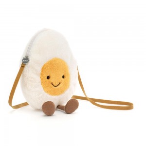Bolsas Jellycat Amuseables Happy Boiled Egg,28cm x 18cm x 10cm Branco | Portugal LRNUY-6721