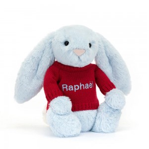 Camisolas Jellycat Bashful Coelhinha,31cm x 12cm x 9cm Azuis | Portugal IUMTY-4536
