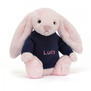 Camisolas Jellycat Bashful Coelhinha,31cm x 12cm x 9cm Rosa | Portugal OQSDN-0632
