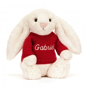 Camisolas Jellycat Bashful Cream Coelhinha,31cm x 12cm x 9cm Branco | Portugal LTNCI-5982