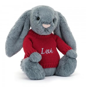 Camisolas Jellycat Bashful Dusky Coelhinha,31cm x 12cm x 9cm Azuis | Portugal QVMBG-4827
