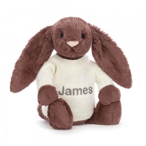 Camisolas Jellycat Bashful Fudge Coelhinha with Cream Jumper,31cm x 12cm x 9cm Marrom | Portugal LIYWZ-5972