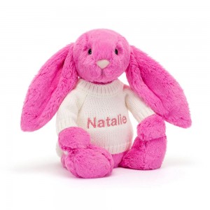 Camisolas Jellycat Bashful Hot Coelhinha with Cream Jumper,31cm x 12cm x 9cm Rosa | Portugal OMUND-5761