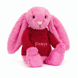 Camisolas Jellycat Bashful Hot Coelhinha,31cm x 12cm x 9cm Rosa | Portugal ZGQXY-6102