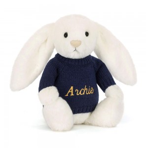 Camisolas Jellycat Bashful Luxe Coelhinha Luna,31cm x 12cm x 9cm Branco | Portugal KGCFZ-2584