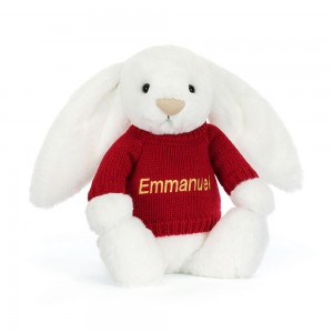 Camisolas Jellycat Bashful Luxe Coelhinha Luna,31cm x 12cm x 9cm Branco | Portugal ATLIH-1948