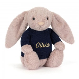 Camisolas Jellycat Bashful Luxe Coelhinha,31cm x 12cm x 9cm Rosa | Portugal LTBND-5208