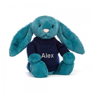 Camisolas Jellycat Bashful Mineral Coelhinha,31cm x 12cm x 9cm Azuis | Portugal ZIHOP-3094