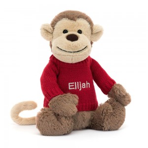 Camisolas Jellycat Bashful Monkey,31cm x 12cm x 9cm Marrom | Portugal HODFL-1734