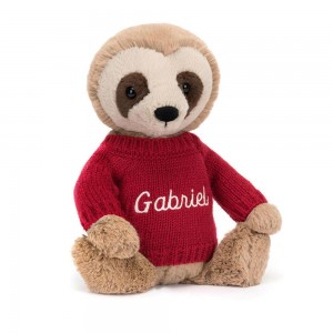 Camisolas Jellycat Bashful Sloth,28cm x 10cm x 7cm Bege | Portugal JCVGS-4710