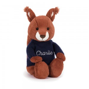 Camisolas Jellycat Bashful Squirrel,31cm x 12cm x 9cm Vermelhas | Portugal BMFPV-8413