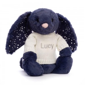 Camisolas Jellycat Bashful Stardust Coelhinha with Cream Jumper,31cm x 12cm x 9cm Azuis | Portugal TUSEF-3461