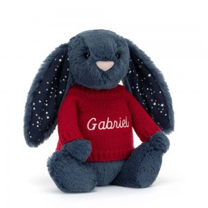 Camisolas Jellycat Bashful Stardust Coelhinha,31cm x 12cm x 9cm Azuis | Portugal UAOXK-9124