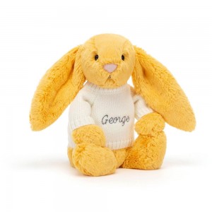 Camisolas Jellycat Bashful Sunshine Coelhinha with Cream Jumper,31cm x 12cm x 9cm Amarelas | Portugal EUDSO-8294