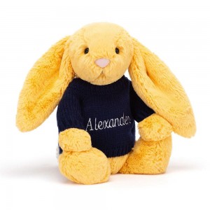 Camisolas Jellycat Bashful Sunshine Coelhinha,31cm x 12cm x 9cm Amarelas | Portugal EVPIR-8043