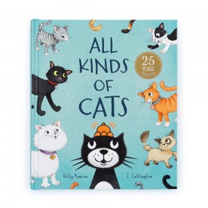 Livros De Histórias Jellycat All Kinds of Cats,22cm x 19cm x 1cm Azuis | Portugal CDXKM-0812