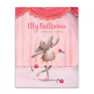Livros De Histórias Jellycat Elly Ballerina,29cm x 22cm x 1cm Rosa | Portugal WJAVF-3815