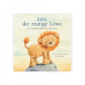 Livros De Histórias Jellycat Leo, Der Mutige Löwe Buch,23cm x 23cm x 2cm Amarelas | Portugal OQUTL-9360