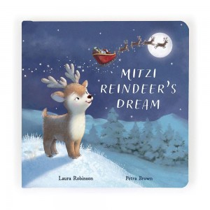 Livros De Histórias Jellycat Mitzi Reindeer's Dream,21cm x 21cm x 2cm Azuis | Portugal EFLYH-6802
