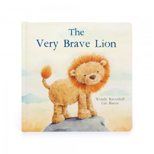 Livros De Histórias Jellycat The Very Brave Lion,23cm x 23cm x 2cm Amarelas | Portugal BQJAH-7156