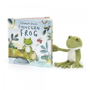 Livros Jellycat A Fantastic Day for Finnegan Frog and Finnegan Frog Verdes | Portugal NAGYM-5627