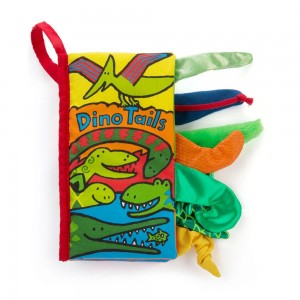 Livros Jellycat Dino Tails,22cm x 13cm x 5cm Verdes | Portugal JFUNZ-9524