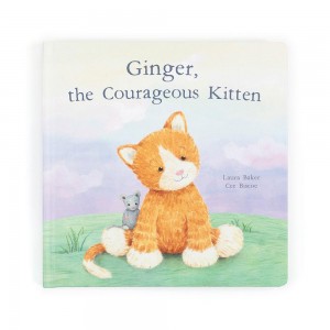 Livros Jellycat Ginger, the Courageous Kitten,23cm x 23cm x 2cm Laranja | Portugal ZUCVY-6852
