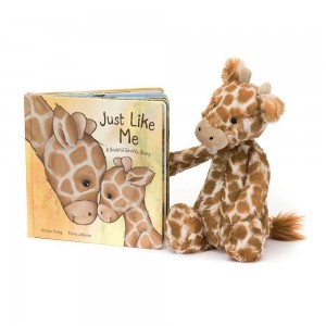Livros Jellycat Just Like Me and Bashful Giraffe Medium Amarelas | Portugal JNXHR-8261