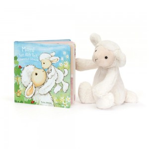 Livros Jellycat Mami Hat Dich Lieb Lammchen Schnuck Buch and Bashful Lamb Medium Branco | Portugal PQYWN-8295