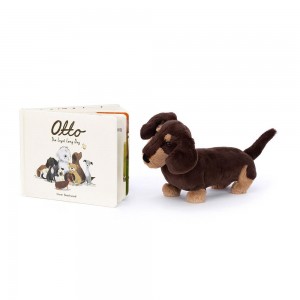 Livros Jellycat Otto the Loyal Long Dog and Otto Sausage Dog Medium Marrom | Portugal ZFBQI-7528