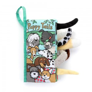 Livros Jellycat Puppy Tails Activity,22cm x 13cm x 5cm Verdes | Portugal WTHNR-0487