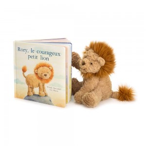 Livros Jellycat Rory Le Courageux Petit Lion and Fuddlewuddle Lion Medium Marrom | Portugal EZTMN-1204
