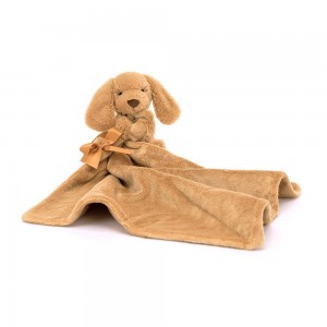 Mantinha Jellycat Bashful Toffee Puppy,15cm x 34cm x 34cm Marrom | Portugal NTWCM-0185