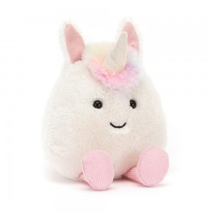 Peluche Jellycat Amuseabean Unicorn,12cm x 9cm x 6cm Branco | Portugal ZBWDE-8041