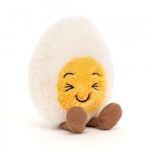 Peluche Jellycat Amuseable Laughing Boiled Egg,14cm x 9cm x 4cm Branco | Portugal ODSMN-1360