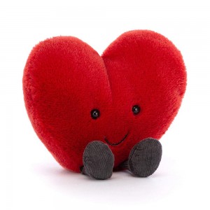 Peluche Jellycat Amuseables Amuseable Heart,17cm x 19cm x 7cm Vermelhas | Portugal XFBQW-6831