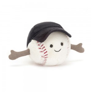 Peluche Jellycat Amuseables Baseball,10cm x 10cm x 10cm Branco | Portugal QVHWG-7508