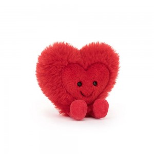 Peluche Jellycat Amuseables Beatie Heart,24cm x 23cm x 7cm Vermelhas | Portugal IOZUF-7415